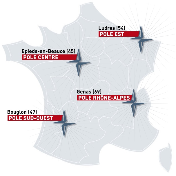 Tradis carte des réseaux pole
